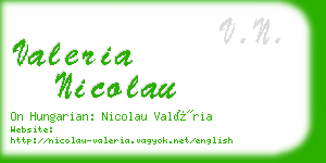 valeria nicolau business card